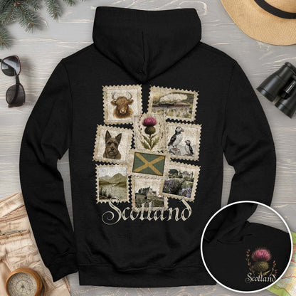 Scotland Vintage Stamps Hoodie