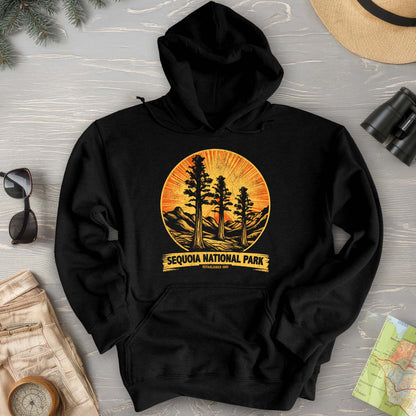 Sequoia 3 Trees Vintage Print Hoodie