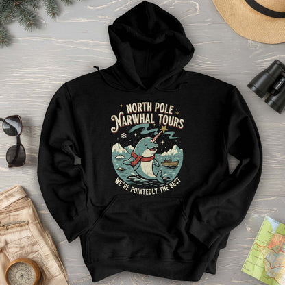 North Pole Narwhal Tours Hoodie