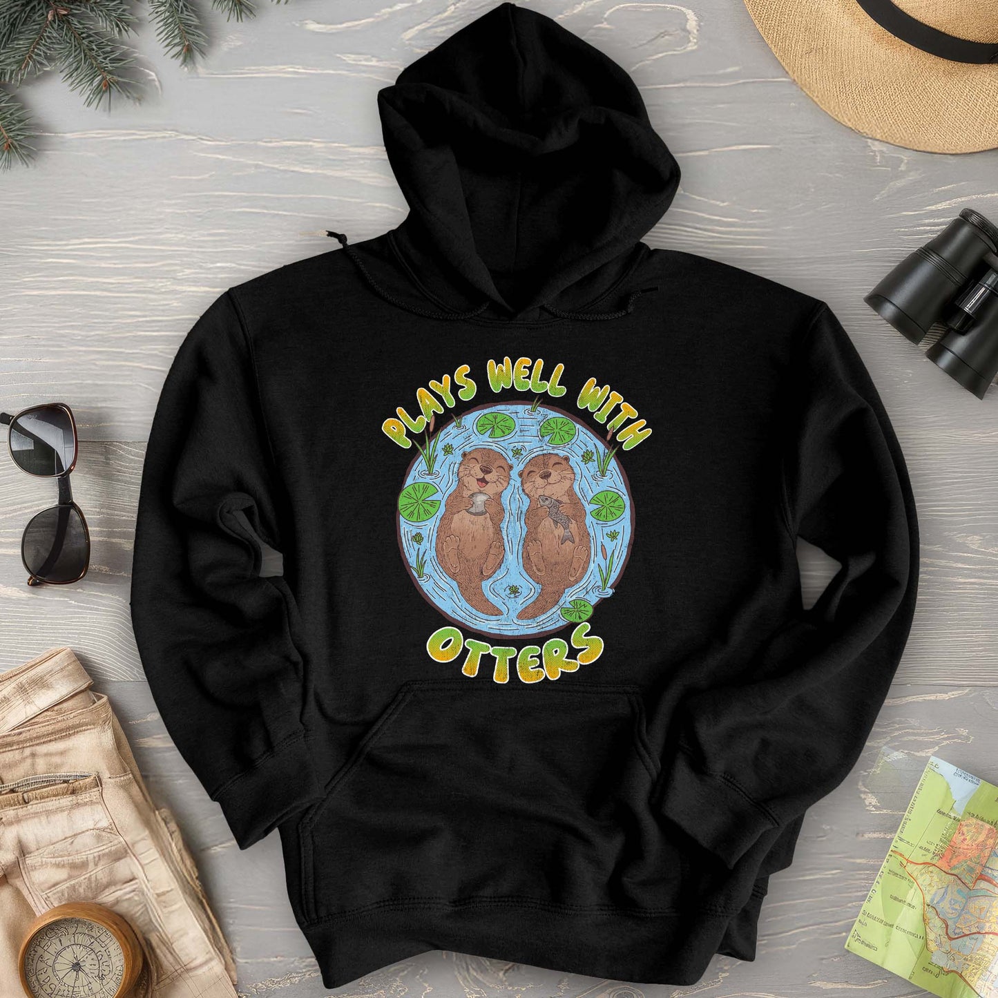 Plays Well With Otters Hoodie