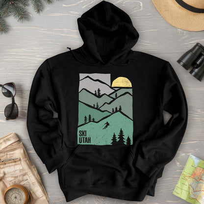 Ski Utah Mountains Hoodie