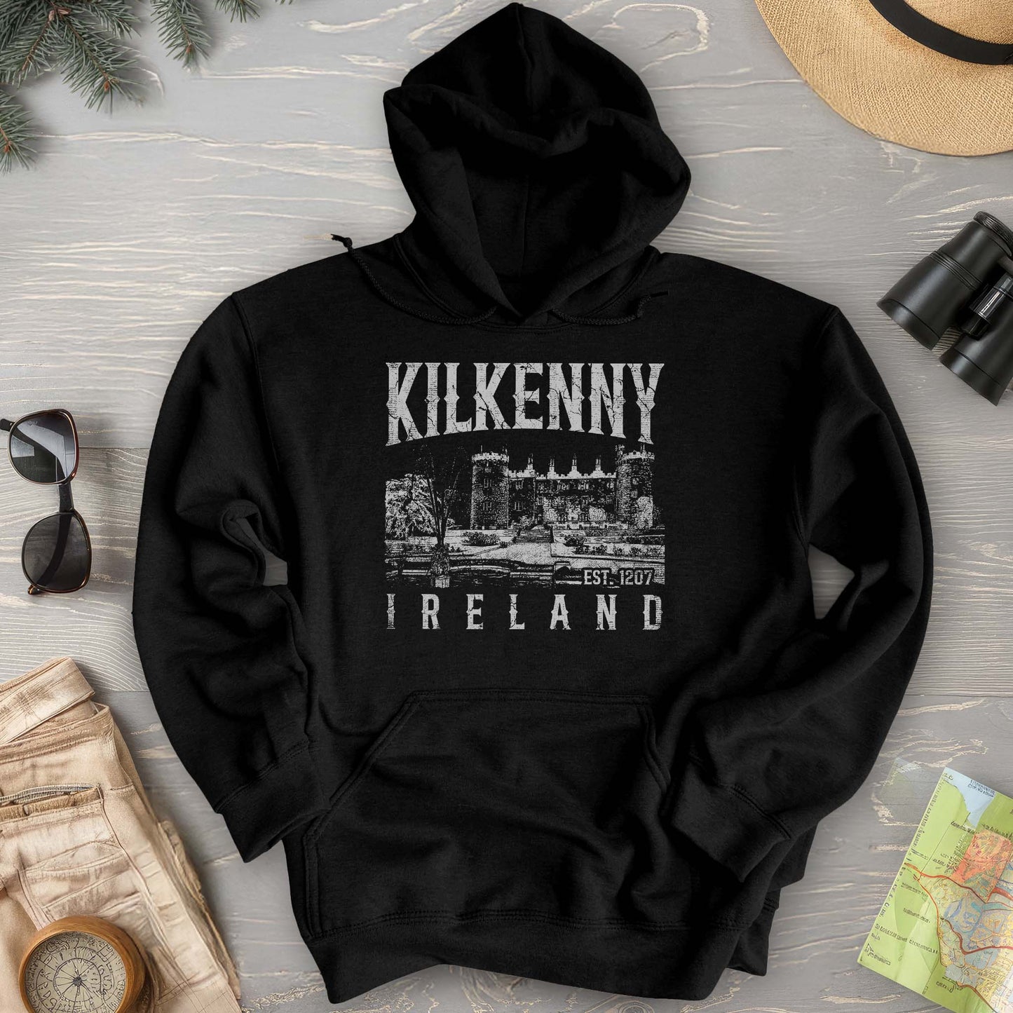 Kilkenny Ireland Vintage Print Hoodie