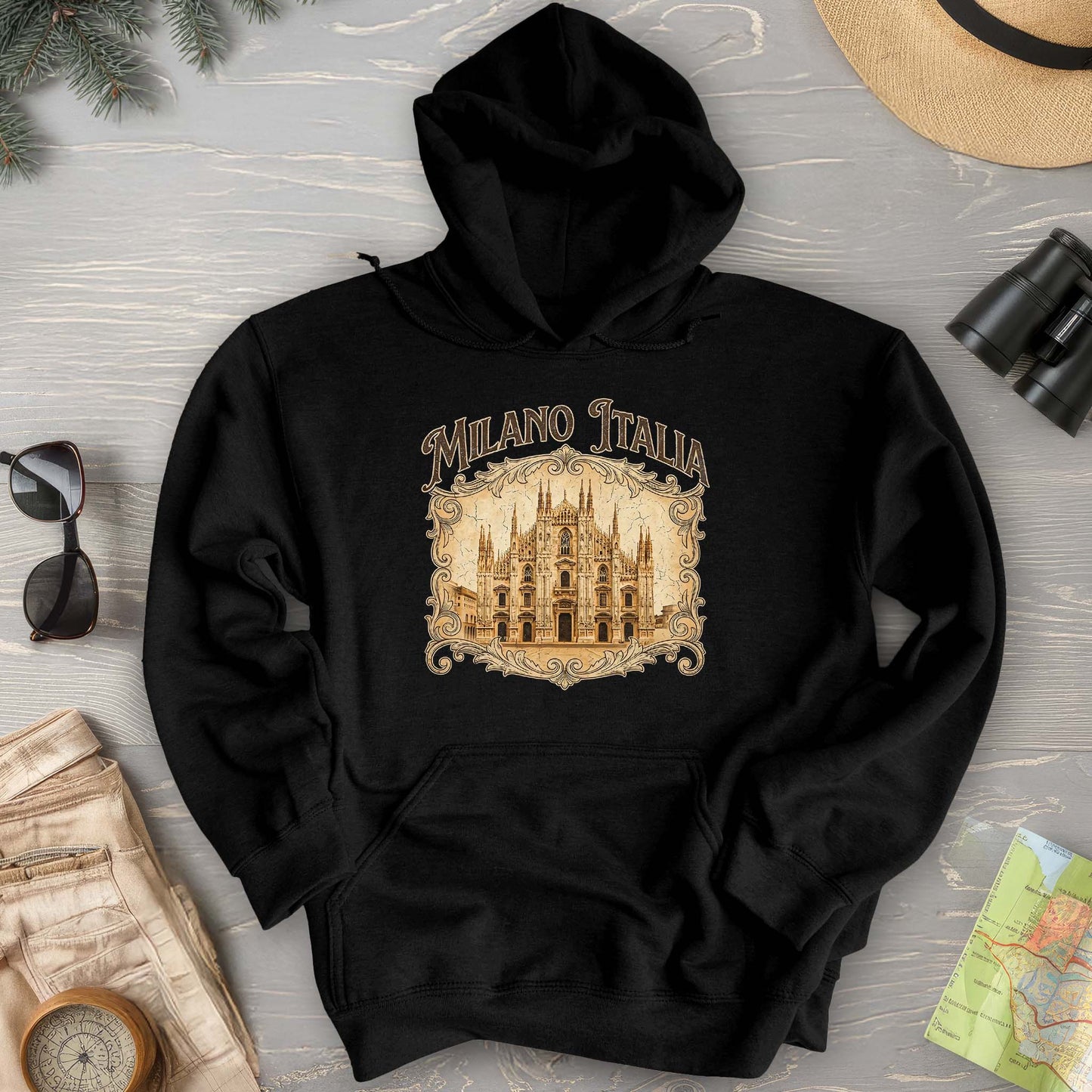 Duomo di Milano Sepia Hoodie