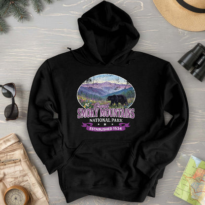 Smoky Mountains Retro Bear Hoodie