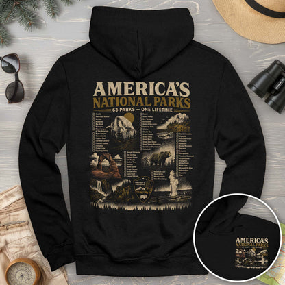 Vintage Parks Checklist Front/Back Print Hoodie