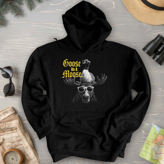 Goose On A Moose Halftone Hoodie