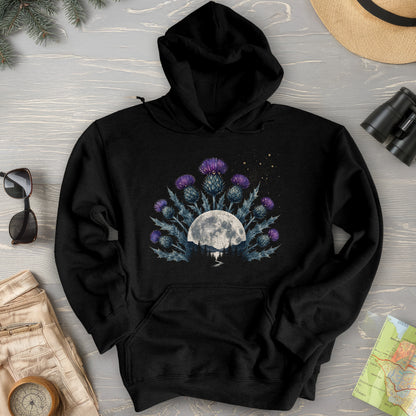 Moonlit Highland Thistles Hoodie