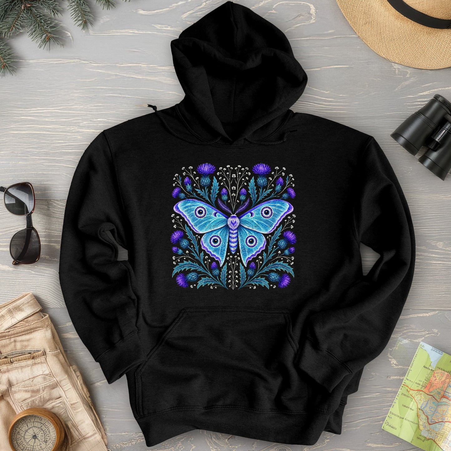 Emperor Moth Thistle Hoodie