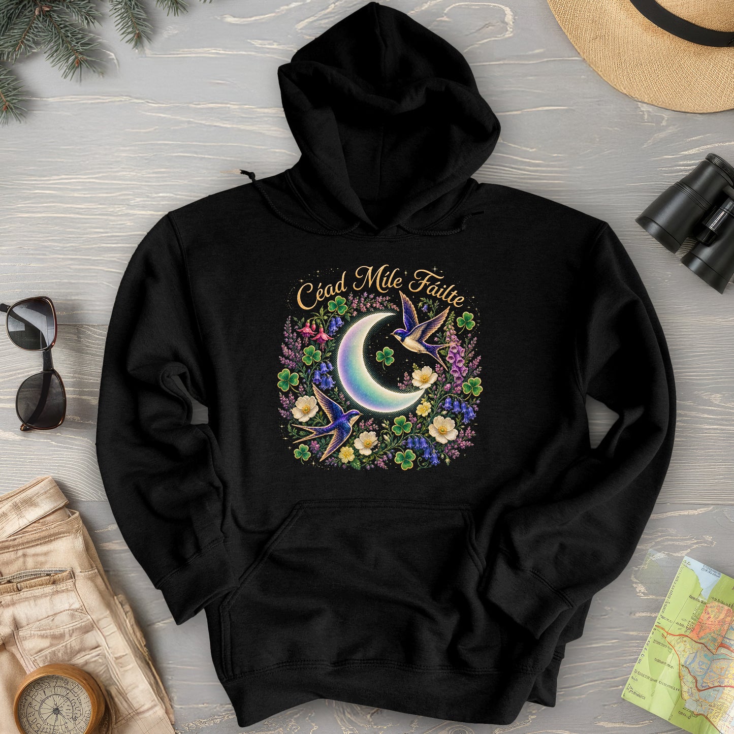 Céad Míle Fáilte Moon Hoodie