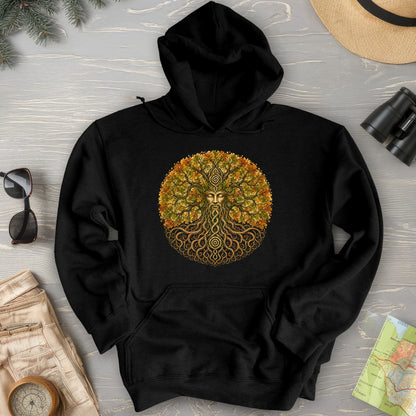 Green Man Autumn Bloom Hoodie