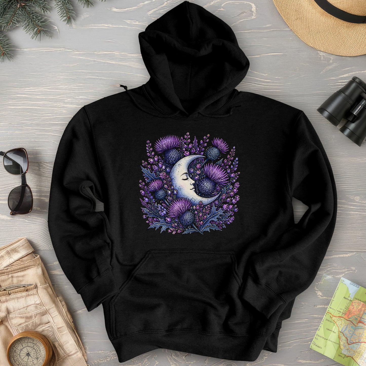 Botanical Moon Thistle Hoodie