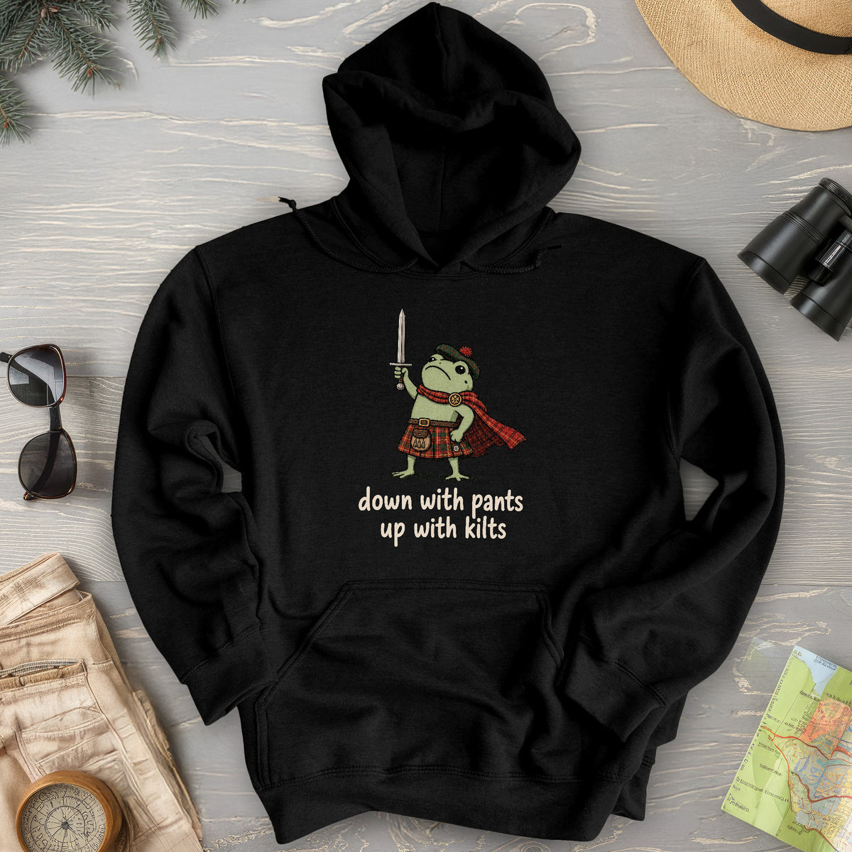 Down With Pants Up With Kilts Hoodie