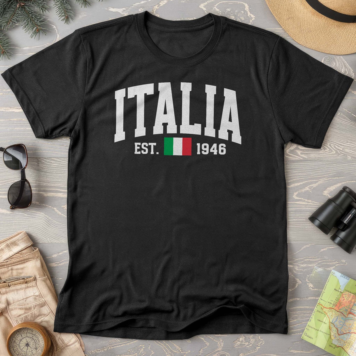 Italia Varsity Flag Comfort Colors T-Shirt