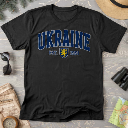 Ukraine Varsity Heraldry Comfort Colors T-Shirt