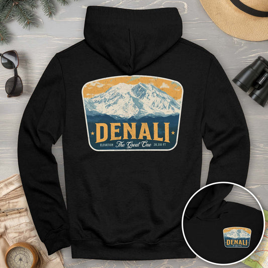 Bargain Bin Overstock! Denali "The Great One" Vintage Badge Hoodie