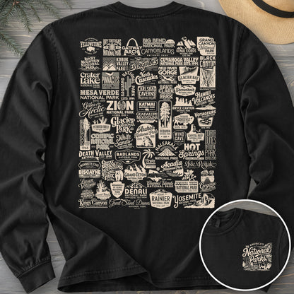 63 Vintage Parks Front/Back Print Long Sleeve Shirt