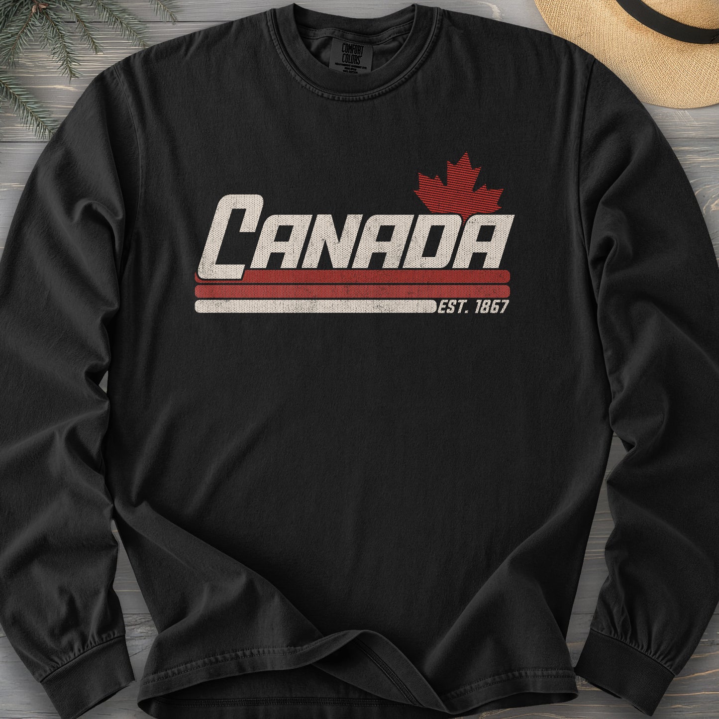 Canada Retro Stripe Long Sleeve Shirt