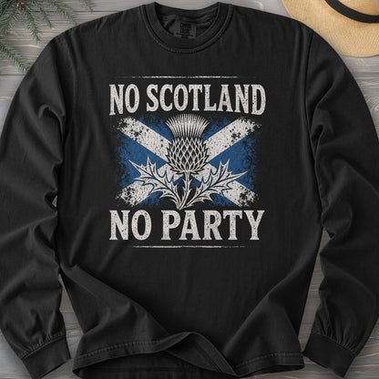 Scotland No Party Flag Long Sleeve Shirt