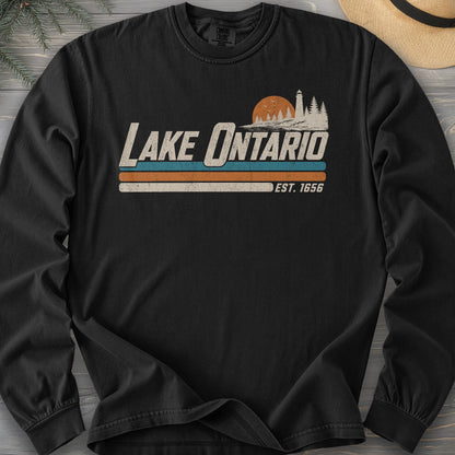 Lake Ontario Retro Stripe Long Sleeve Shirt
