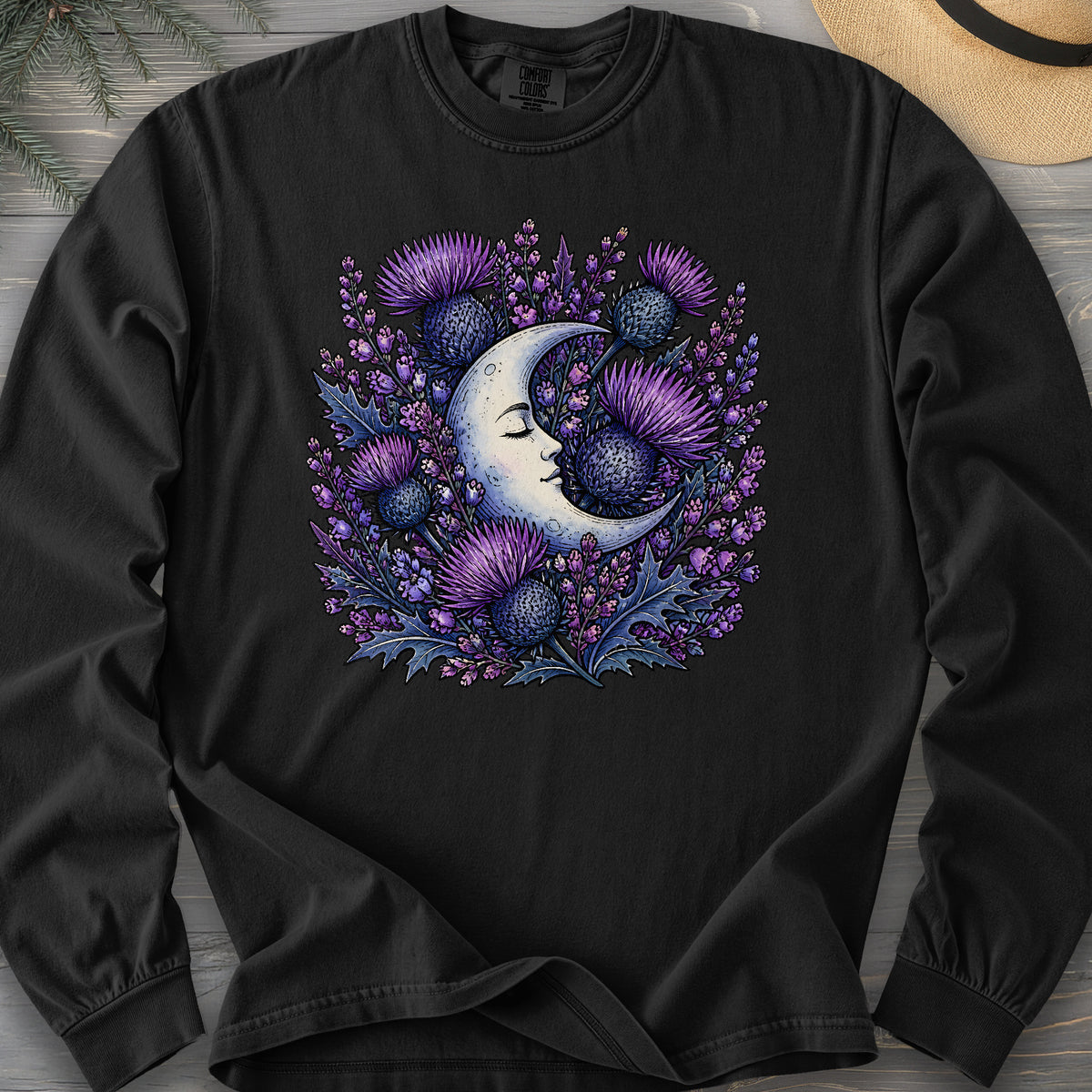 Botanical Moon Thistle Comfort Colors 6014 Long Sleeve