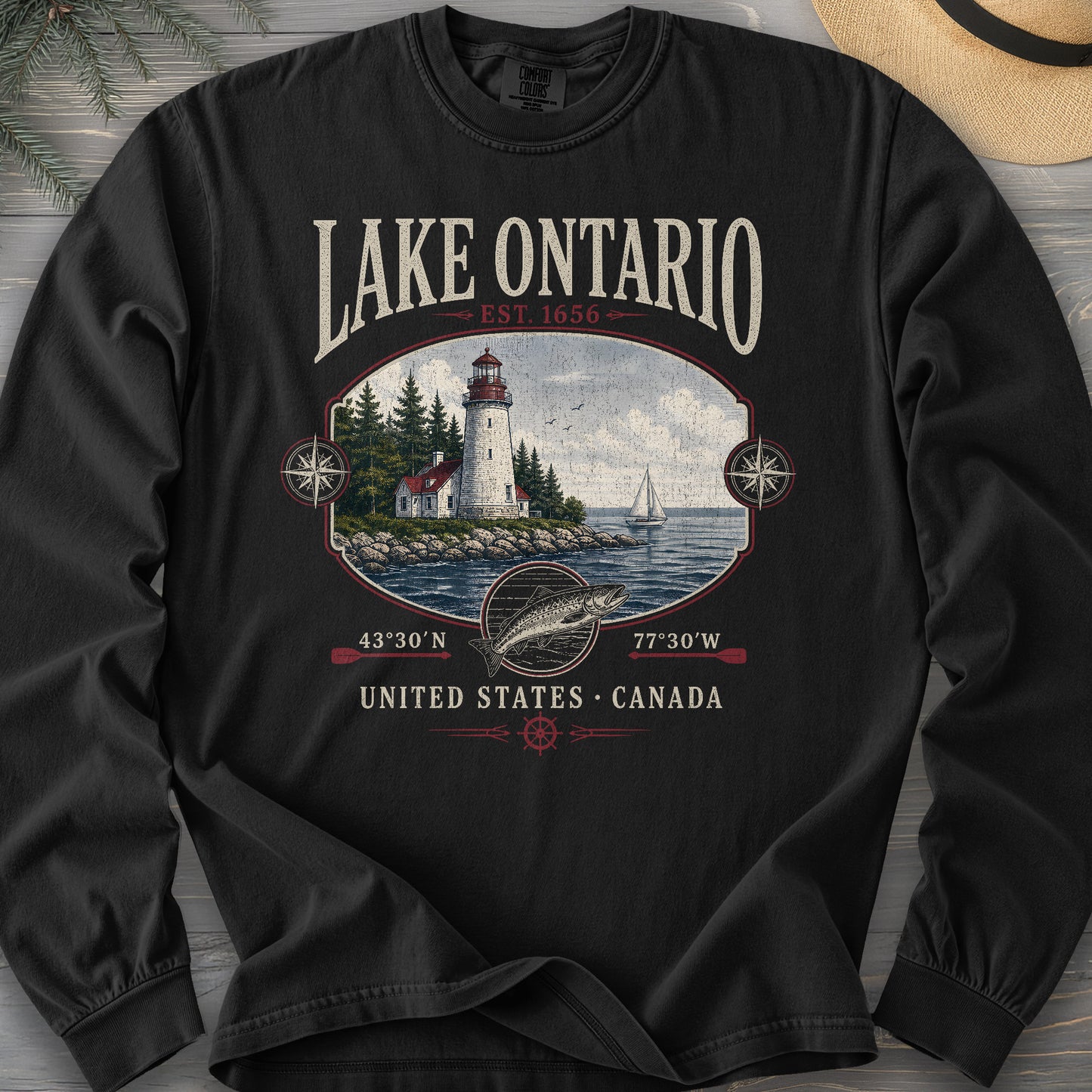 Lake Ontario Retro 90's Long Sleeve Shirt