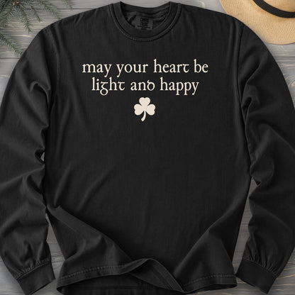 May Your Heart Be Light Comfort Colors 6014 Long Sleeve