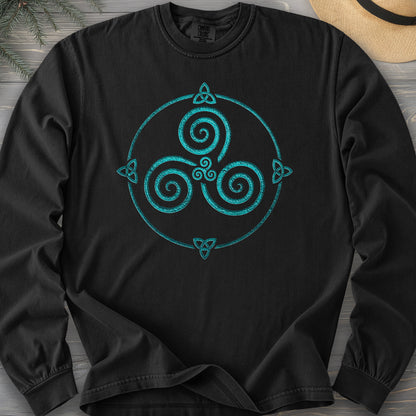 Celtic Triskele Spiral Comfort Colors 6014 Long Sleeve