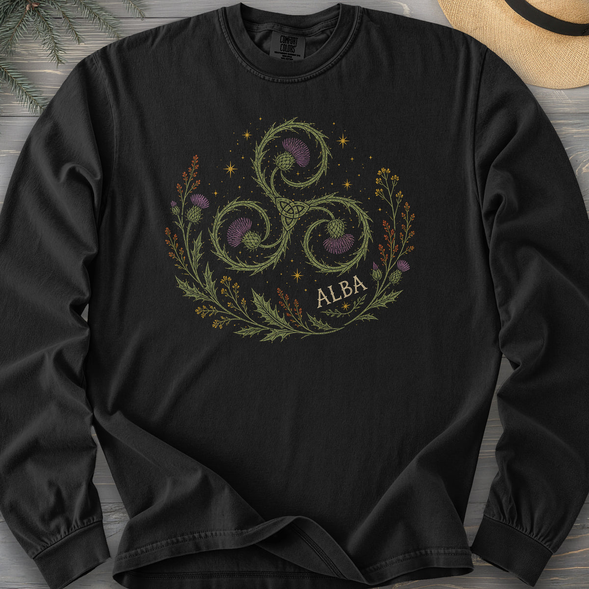Alba Autumn Triskele Comfort Colors 6014 Long Sleeve