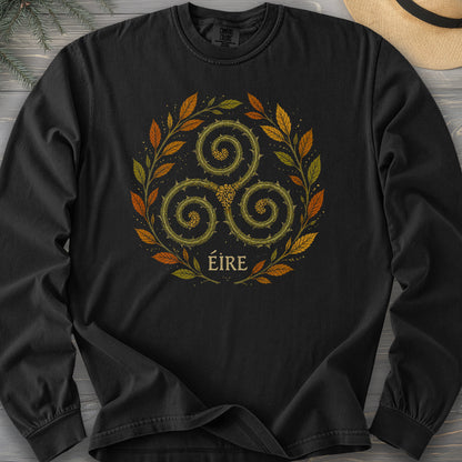 Éire Autumn Spiral Comfort Colors 6014 Long Sleeve