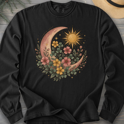 Shamrock Crescent Moon Comfort Colors 6014 Long Sleeve