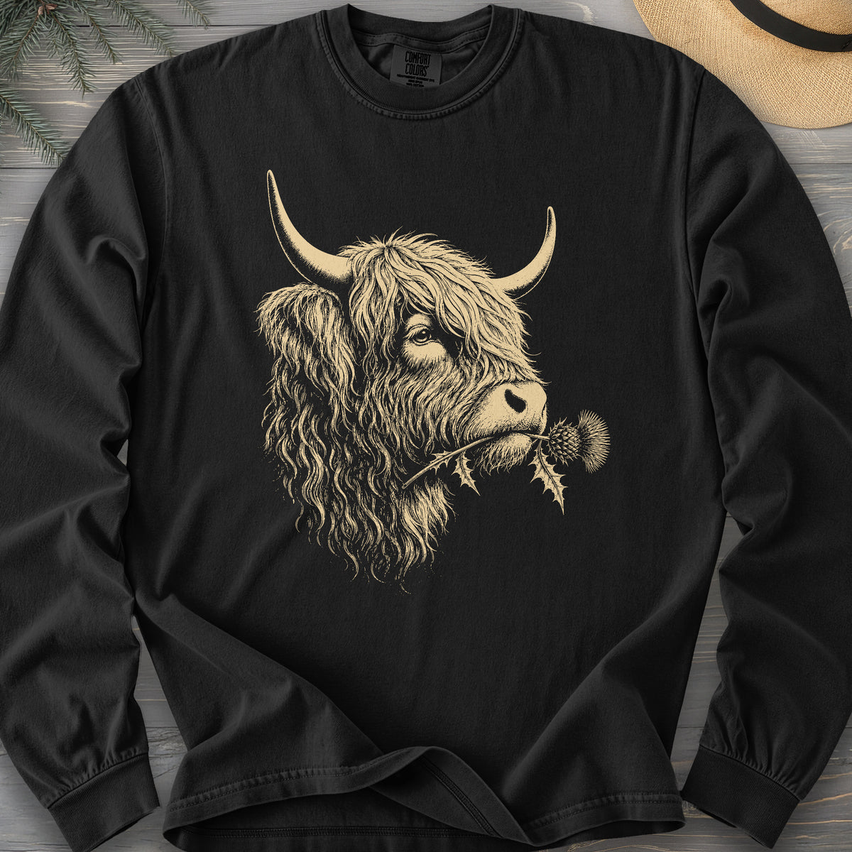 Coo wThistle Comfort Colors 6014 Long Sleeve