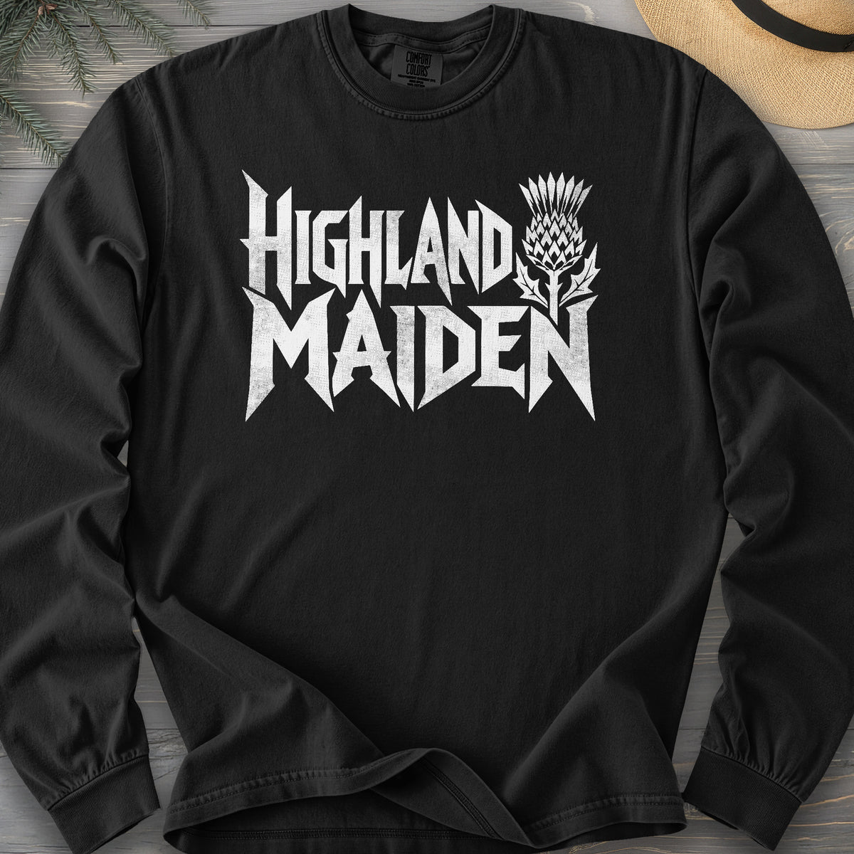 Highland Maiden Thistle Comfort Colors 6014 Long Sleeve