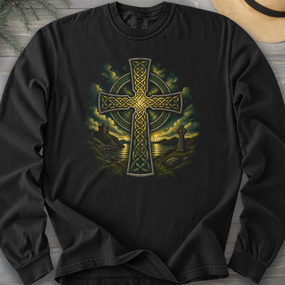 Celtic Cross Comfort Colors 6014 Long Sleeve