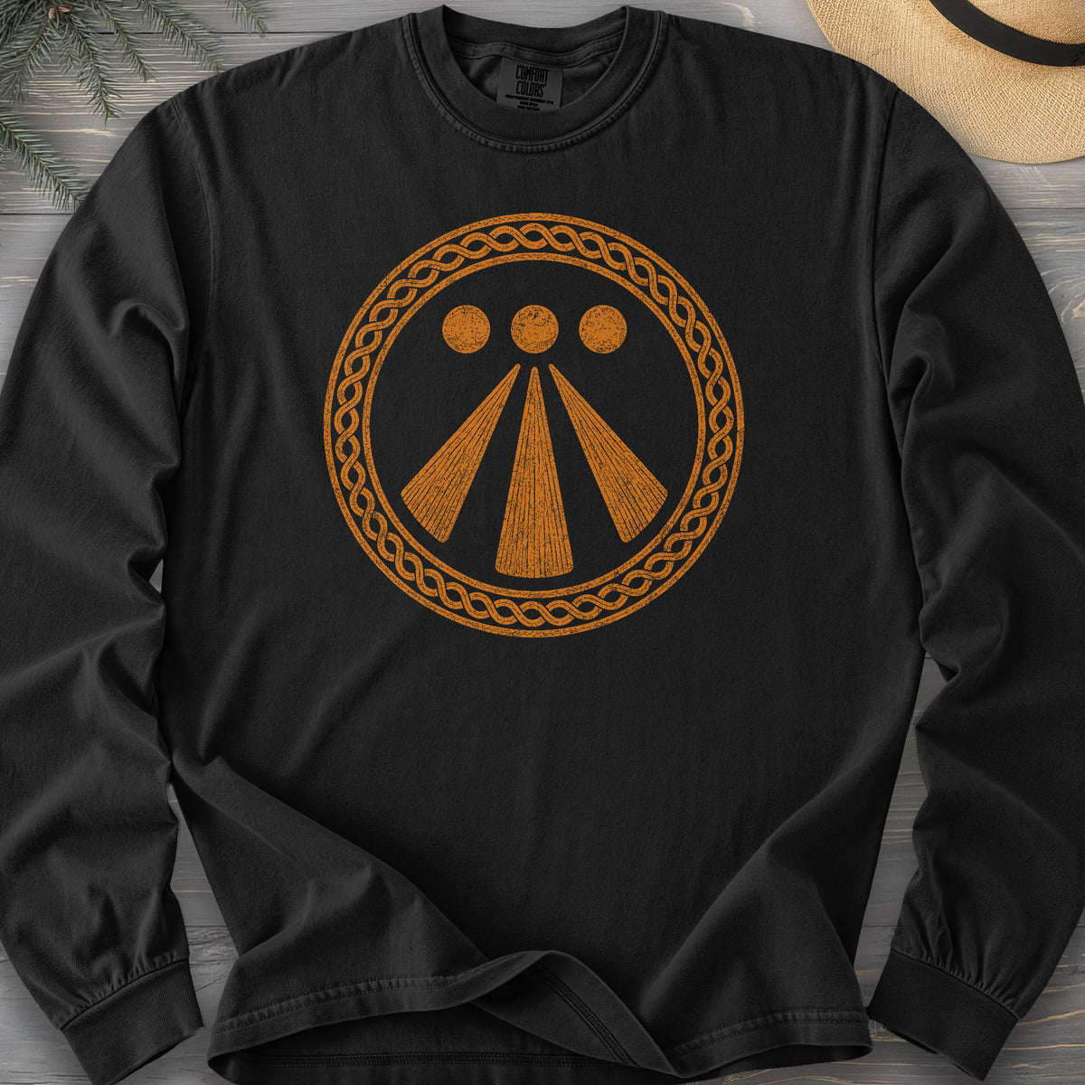 Awen Celtic Knot Comfort Colors 6014 Long Sleeve