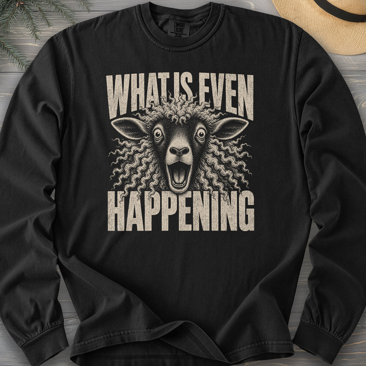 Sheep Happening Comfort Colors 6014 Long Sleeve