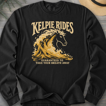 Kelpie Rides Retro Comfort Colors 6014 Long Sleeve