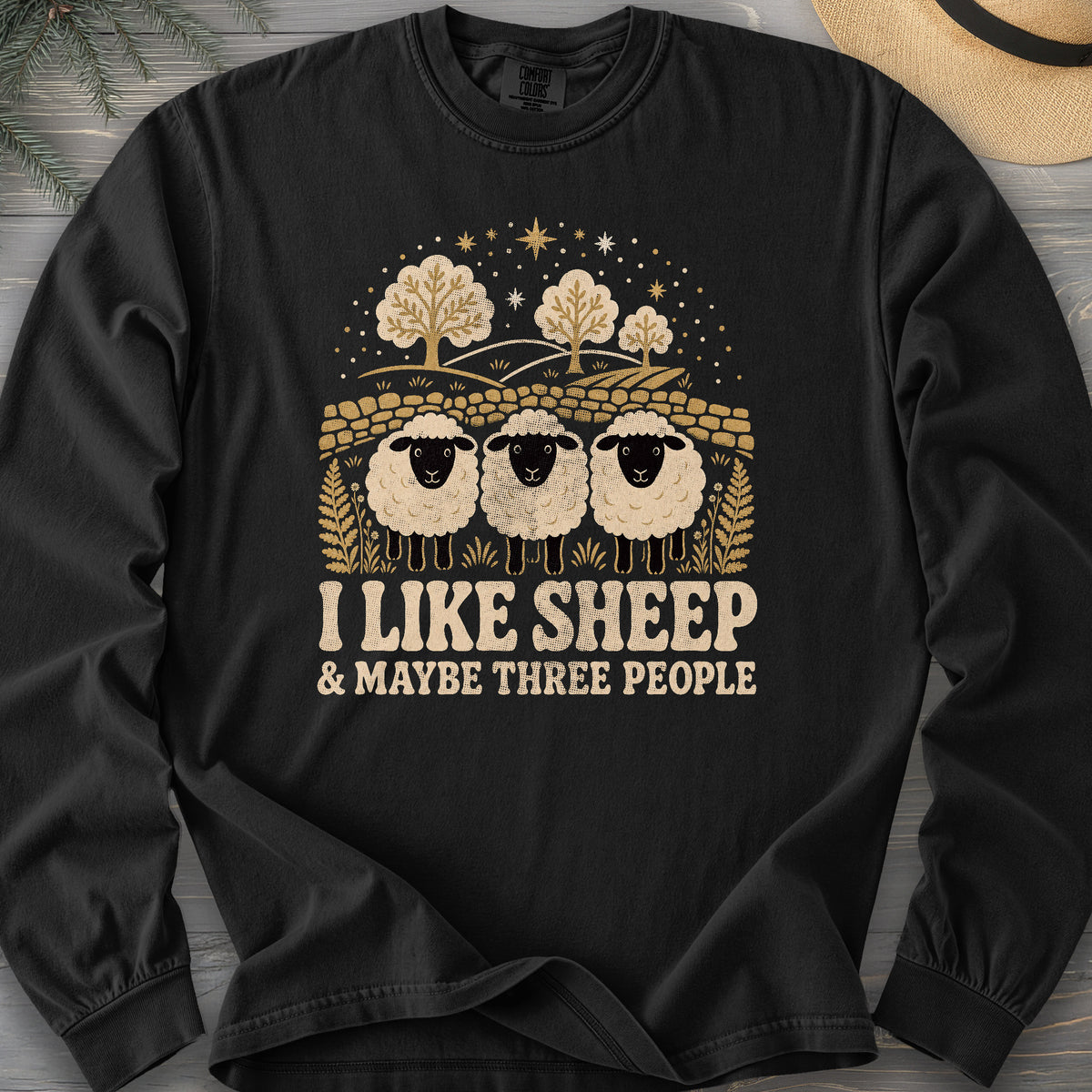 I Like Sheep Comfort Colors 6014 Long Sleeve