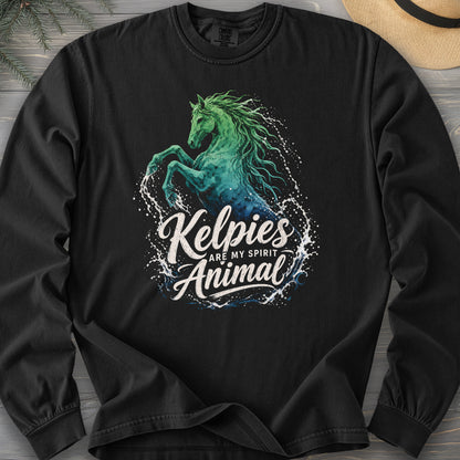 Kelpie Spirit Animal Comfort Colors 6014 Long Sleeve