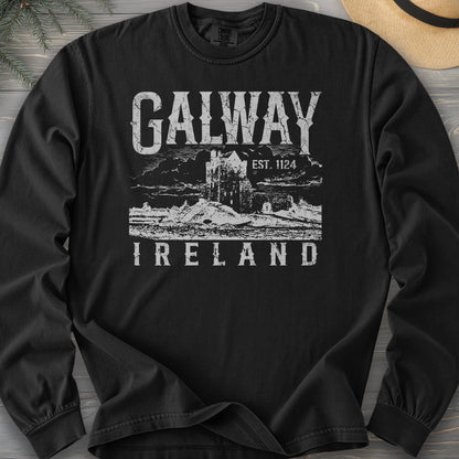 Galway Ireland Vintage Print Long Sleeve Shirt
