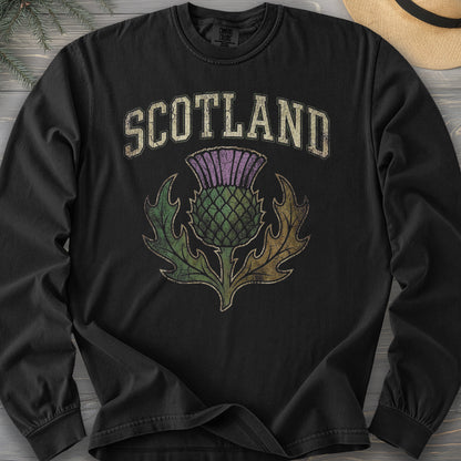 Scotland Distressed Thistle Long Sleeve Shirt
