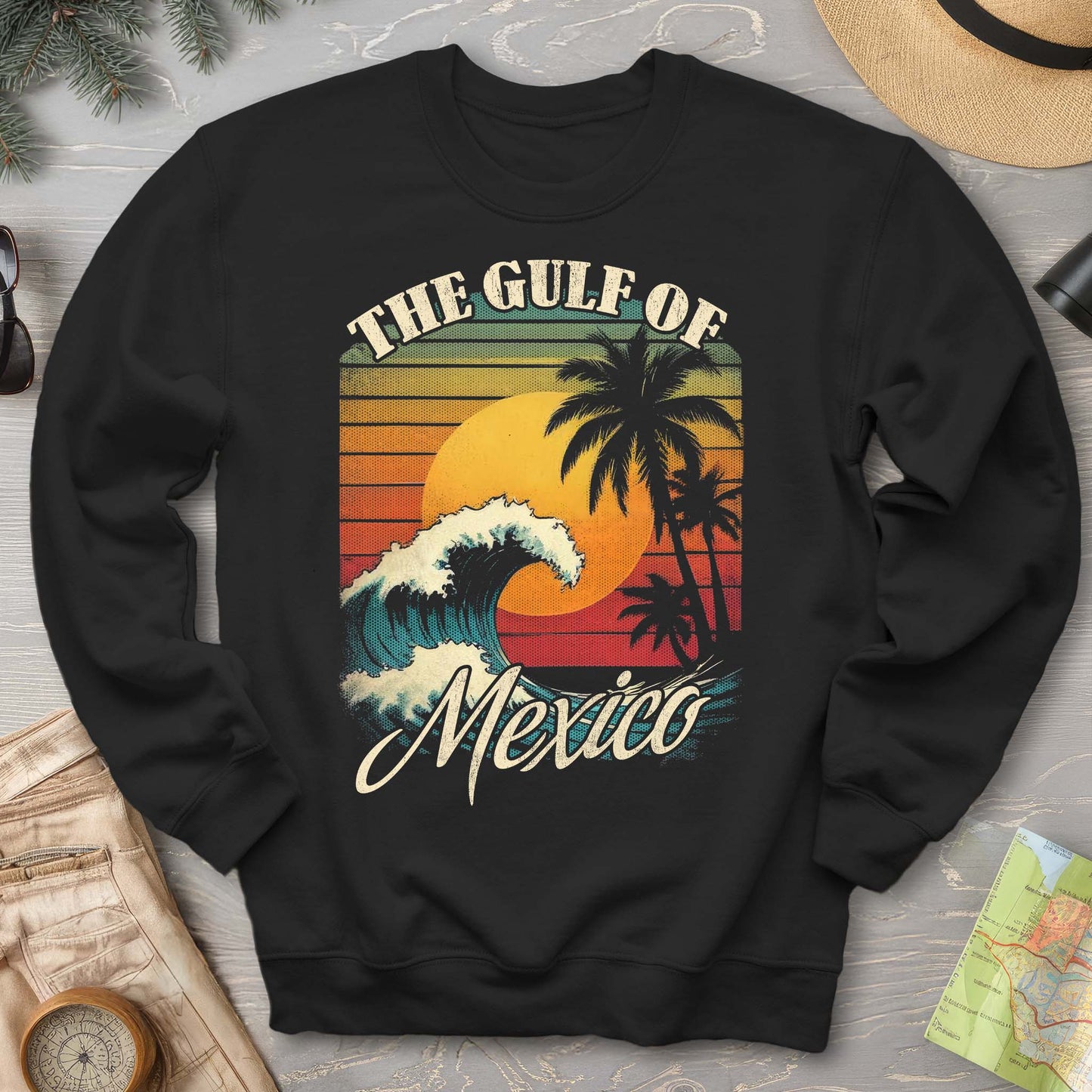 Gulf of Mexico "Retro Wave" Crewneck Sweatshirt