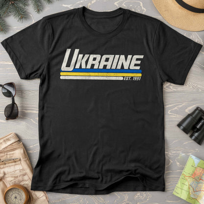 Ukraine Retro Stripe Comfort Colors T-Shirt