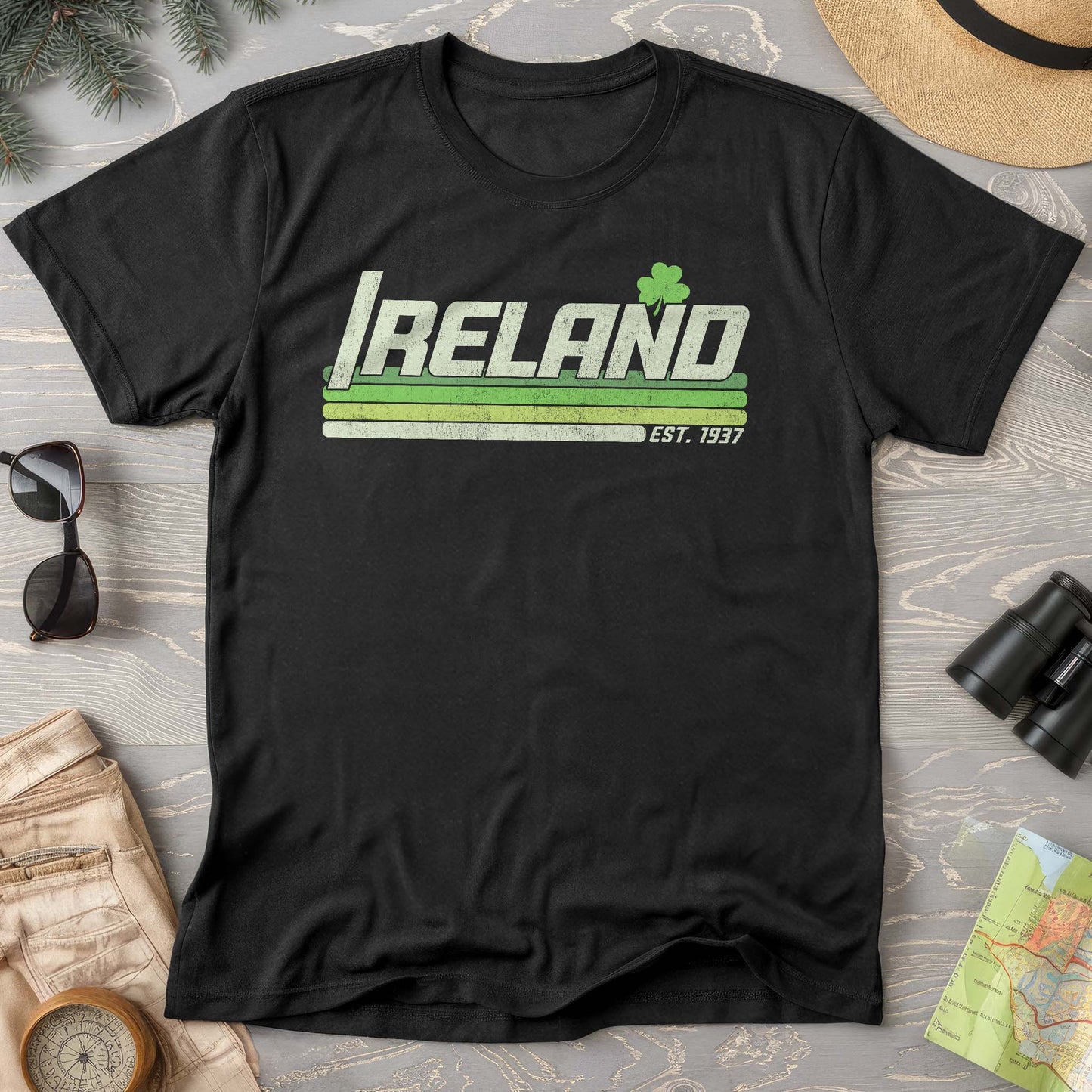 Ireland Retro Stripe Comfort Colors T-Shirt