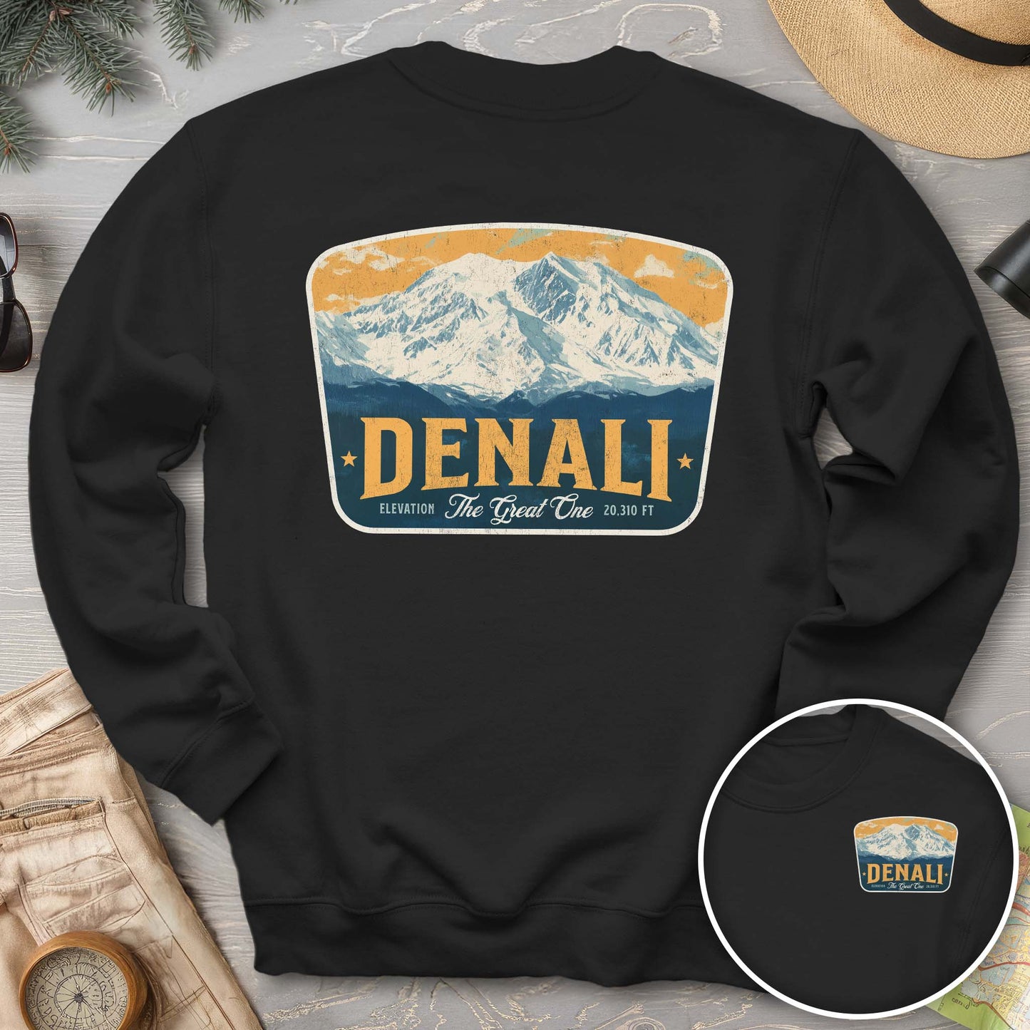 Denali "The Great One" Vintage Badge Crewneck Sweatshirt