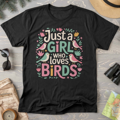 Just a Girls Who Loves Birds Comfort Colors T-Shirt