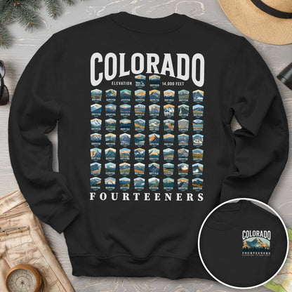 Colorado Fourteeners Front/Back Print Sweatshirt
