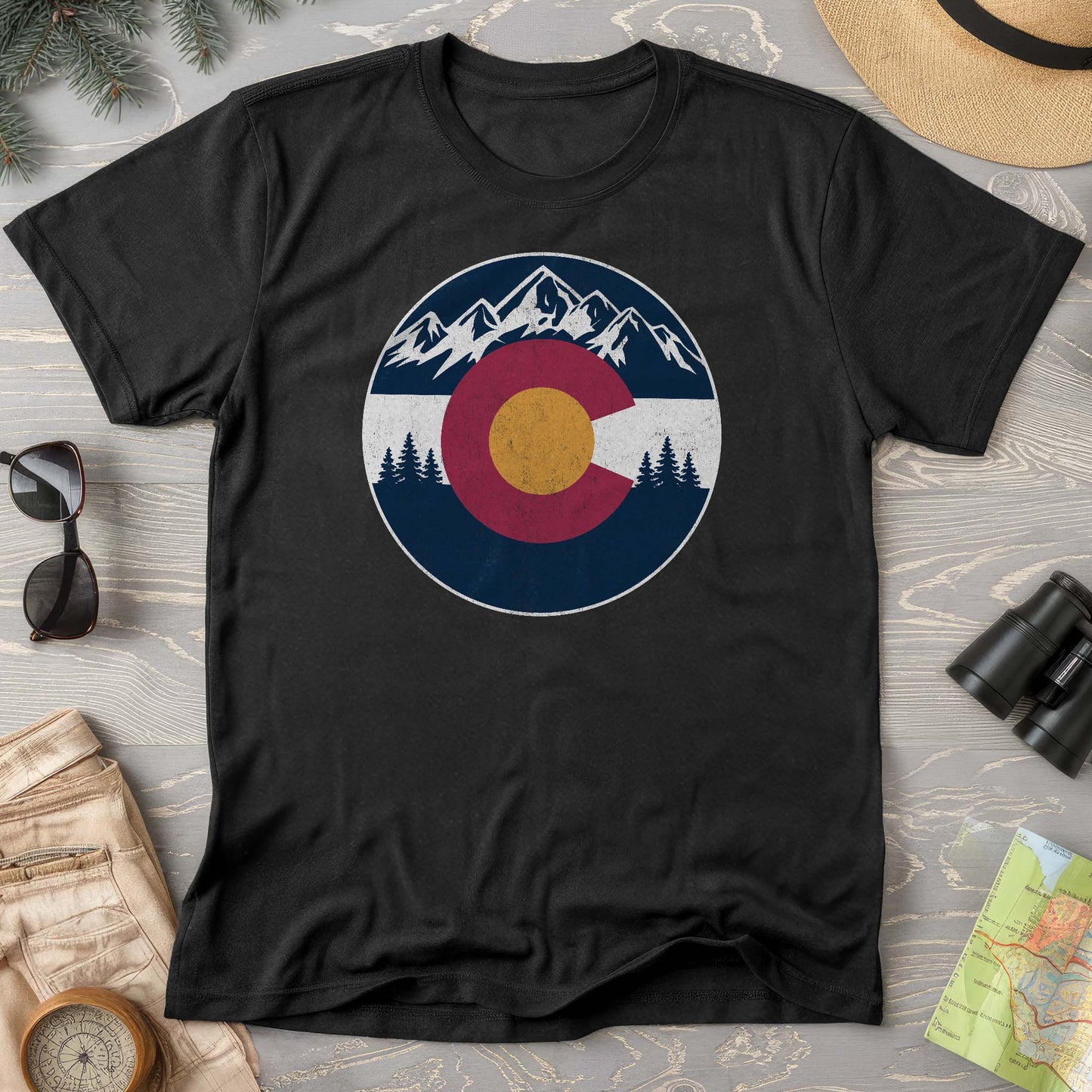 Colorado Badge Textured Comfort Colors T-Shirt