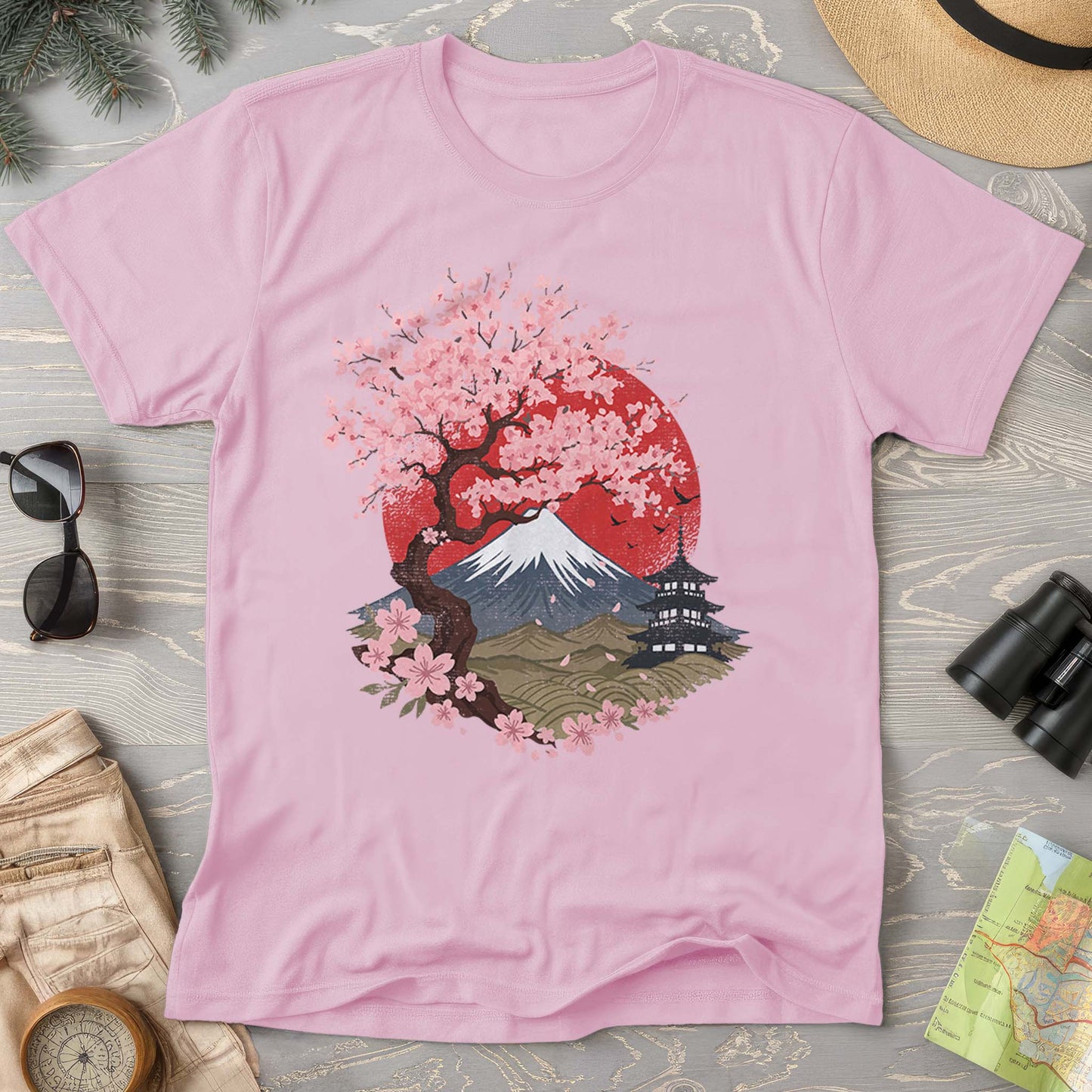 Mount Fuji Cherry Blossoms T-Shirt