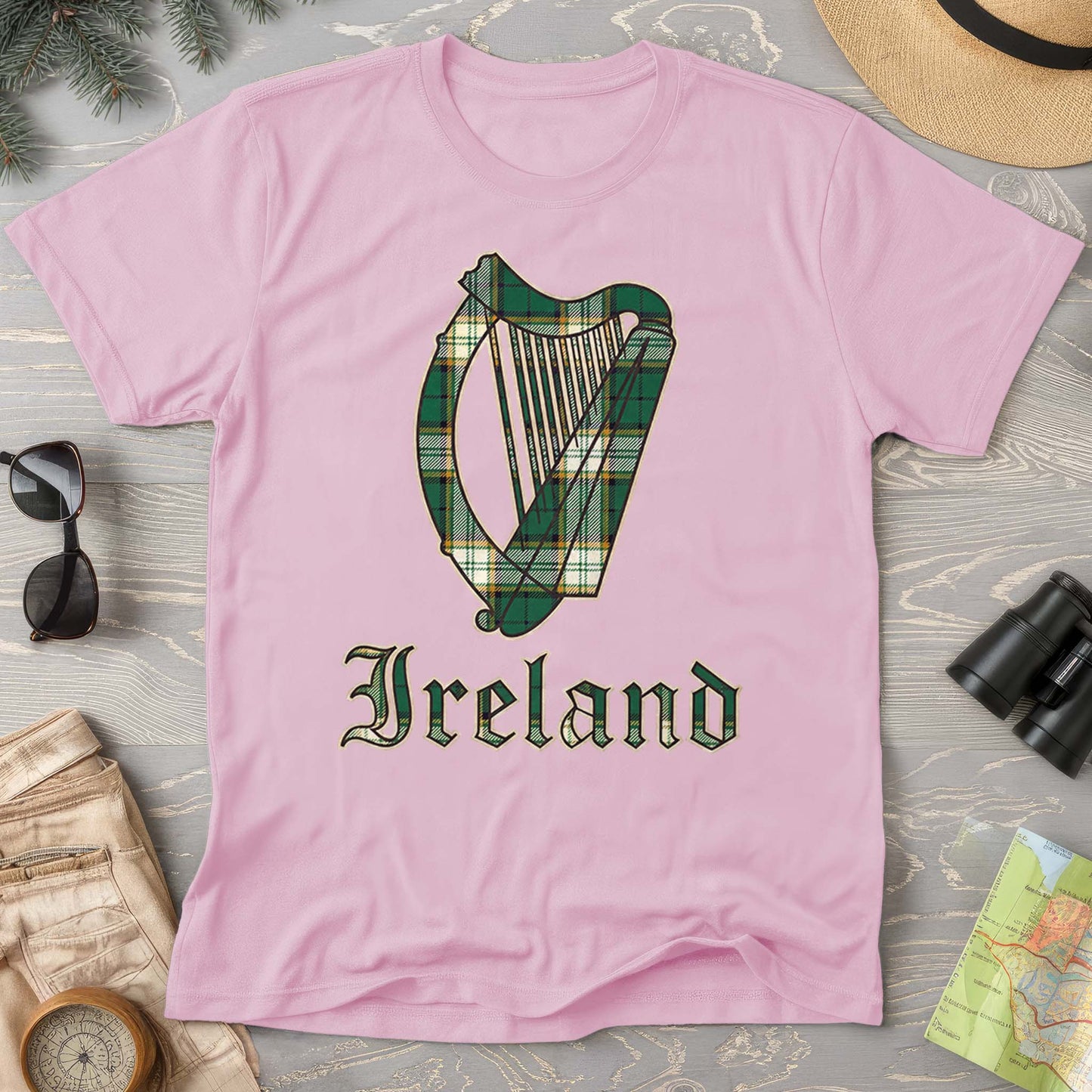 Ireland Tartan Harp T-Shirt