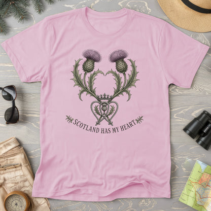 Scotland Heart Brooch T-Shirt
